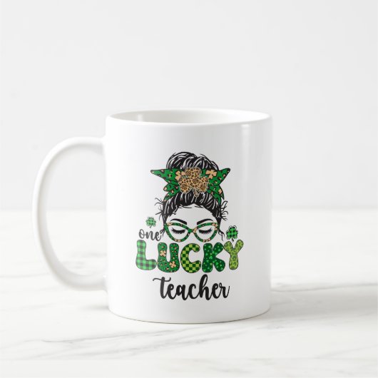 One Lucky Teacher - St. Patrick's Day Kaffeetasse (Links)
