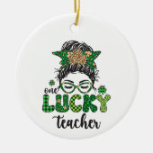 One Lucky Teacher - St. Patrick's Day Keramik Ornament (Vorne)