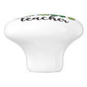 One Lucky Teacher - St. Patrick's Day Keramikknauf (Seitenansicht)