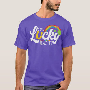 One Lucky Teacher St Patricks Day Kleeblatt Kinder T-Shirt