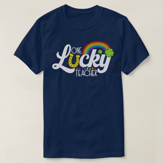 One Lucky Teacher St Patricks Day Kleeblatt Kinder T-Shirt (Design vorne)