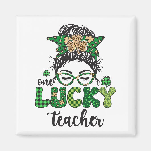 One Lucky Teacher - St. Patrick's Day Magnet (Vorne)