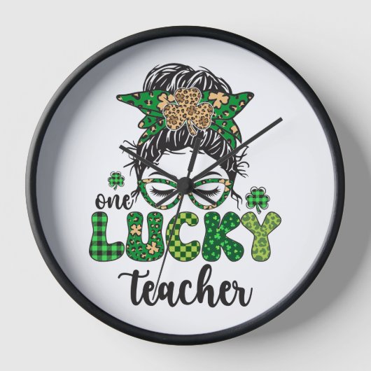One Lucky Teacher - St. Patrick's Day Uhr (Vorderseite)