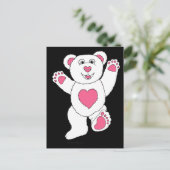 One Lucky Teddy (pink) Postkarte (Stehend Vorderseite)