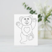 One Lucky Teddy Postkarte (Stehend Vorderseite)