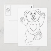 One Lucky Teddy Postkarte (Vorne/Hinten)