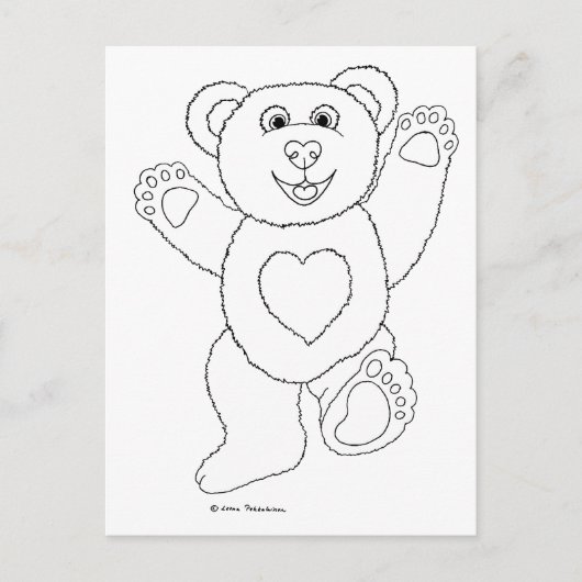 One Lucky Teddy Postkarte (Vorderseite)