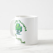 One Lucky Therapist St. Patrick's Day Fun Design Kaffeetasse (Vorderseite Links)