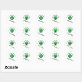 One Lucky Therapist St. Patrick's Day Fun Design Runder Aufkleber (Blatt)