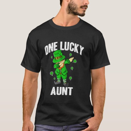 One Lucky Tunt St Patricks Day Dabbing Leprechaun T-Shirt (Vorderseite)