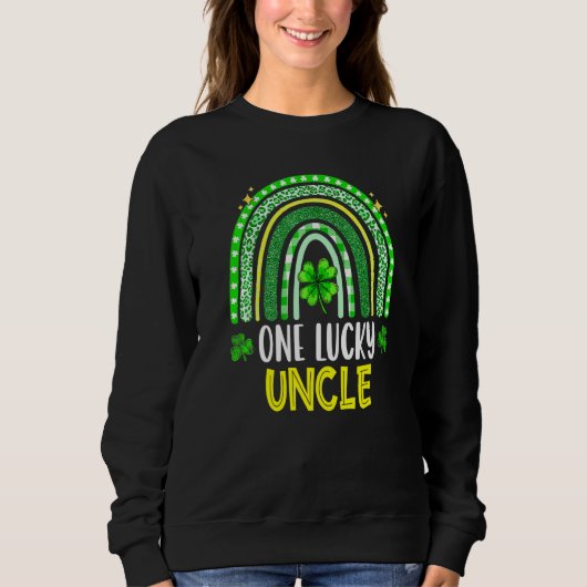One Lucky Uncle Rainbow Saint Paddy Irish St Patri Sweatshirt (Vorderseite)