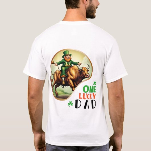 One Lucky Vater - Emerald Isle Revelry T-Shirt (Rückseite)