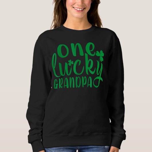 One Lucky Vater St Patrick's Day Kleeblatt Daddy M Sweatshirt (Vorderseite)