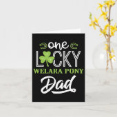 One Lucky Welara Pony Horse Vater Irish Horseback Karte (Gelbe Blume)