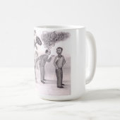 One Man Angry Pointing a Finger at Another Man Sta Kaffeetasse (VorderseiteRechts)