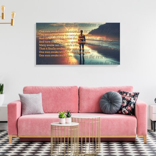 One Man Awake Leinwanddruck (Insitu (Wohnzimmer))