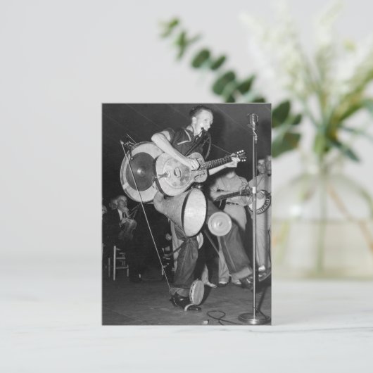 One Man Band, 1938 Postkarte (Stehend Vorderseite)