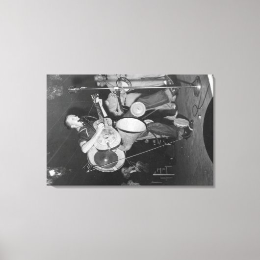 One-man-Band beim Mountain Music Festival Leinwanddruck (Vorderseite)