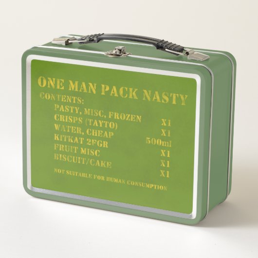 One Man Pack Eklig Metall Brotdose (Vorderseite)