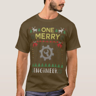 One Merry Engineer Engineering Ugly Christmas Swea T-Shirt