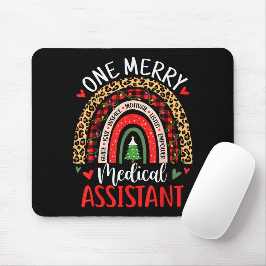 One Merry Medical Istant Rainbow Christmas Cma Nur Mousepad (Mit Mouse)