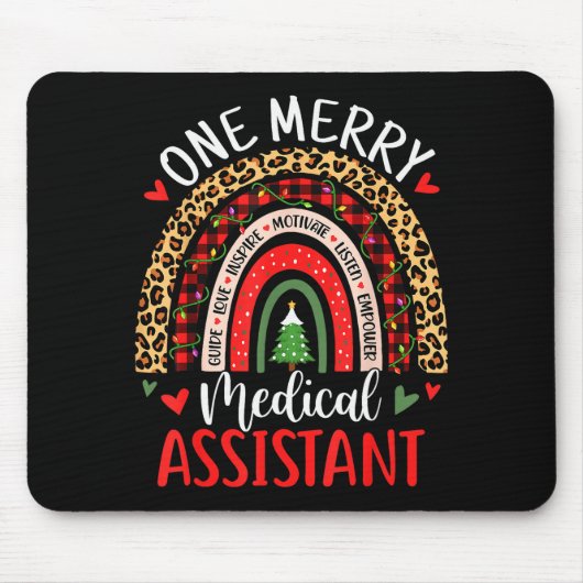 One Merry Medical Istant Rainbow Christmas Cma Nur Mousepad (Vorne)