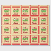 One Merry Nurse Christmas Wrapping Paper Geschenkpapier (Flach)