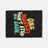One Monkey Dont Stop No Show  Fleecedecke (Vorderseite (Horizontal))