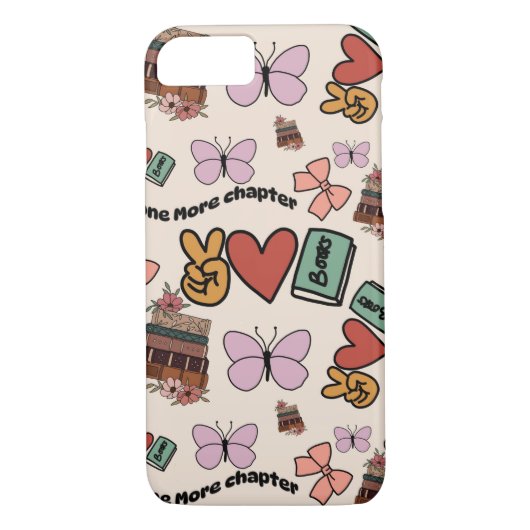 One More Chapter Book Lover Pattern Phone Case (Rückseite)