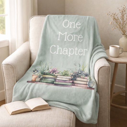 One More Chapter Personalized Cozy Reading Fleecedecke