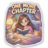 One More Chapter Reading Custom-Cut Vinyl Sticker (Vorderseite)