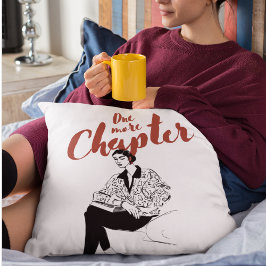 One More Chapter Red Script l Book Lovers & Reader Kissen