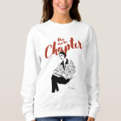 One More Chapter Red Script l Book Lovers & Reader Sweatshirt (Vorderseite)