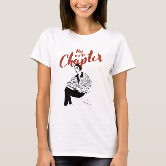 One More Chapter Red Script l Book Lovers & Reader T-Shirt (Vorderseite)