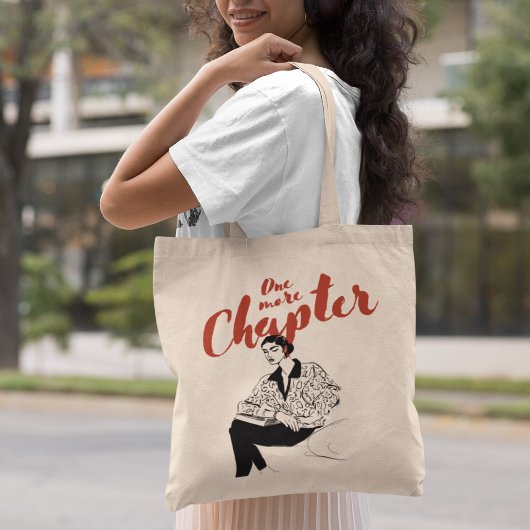 One More Chapter Red Script l Book Lovers & Reader Tragetasche