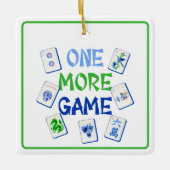 One More Game Mahjong Tiles Grandmillennial Keramikornament (Vorderseite)