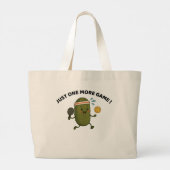 One More Game Pickleball Tote Bag Jumbo Stoffbeutel (Rückseite)