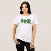 "One More Matcha" T-Shirt – Aesthetic Matcha Lover Tri-Blend Shirt (Vorderseite voll)
