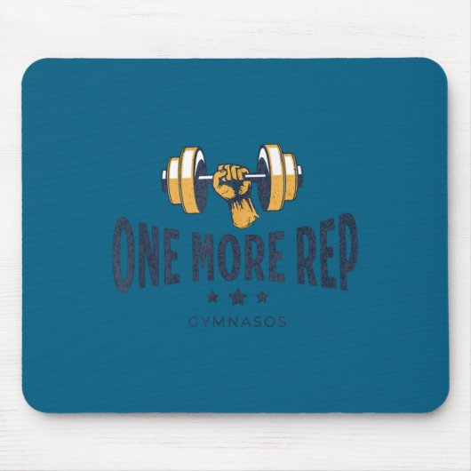 One More Rep - Funny Gym Sayings And Motivational Mousepad (Vorne)