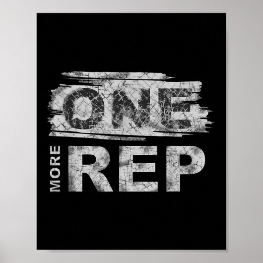 One More Rep _ Gym Motivation Poster (Vorne)