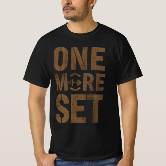 One More Set Gym Motivation Shirt | Workout Discip (Vorderseite)