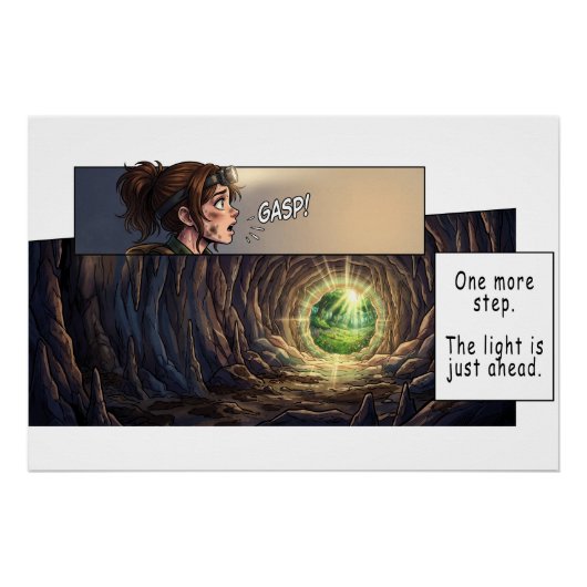 One More Step The Light Is Just Ahead Manga-Höhle Poster (Vorderseite)