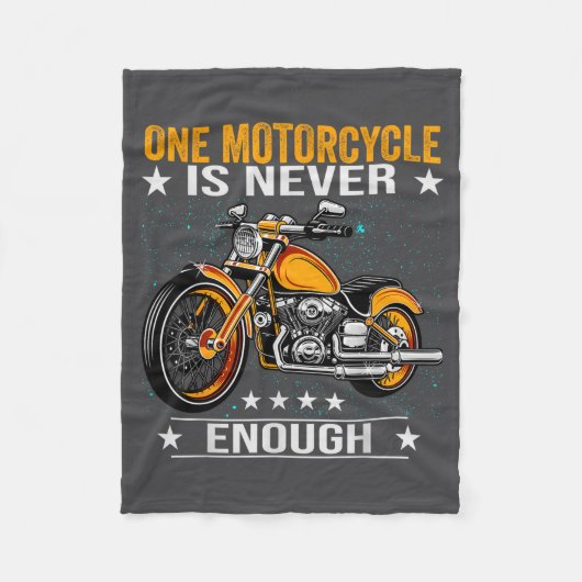 One Motorcycle Is Never Enough - Funny Biker Quote Fleecedecke (Vorderseite)