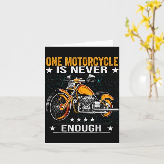 One Motorcycle Is Never Enough - Funny Biker Quote Karte (Gelbe Blume)