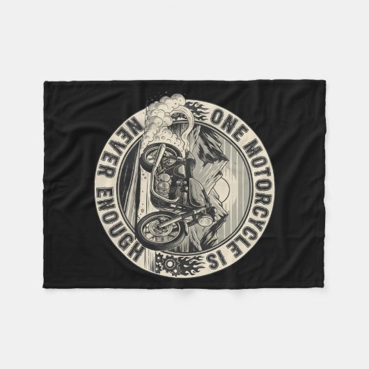 One Motorcycle Is Never Enough Funny Bikers Riders Fleecedecke (Vorderseite (Horizontal))