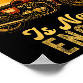 One Motorcycle Is Never Enough Retro Funny Biker  Poster (Ecke)