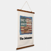 One Nation - Personalized Hanging Wall Tapestry Wandteppich Mit Holzrahmen (Gewinkelt)