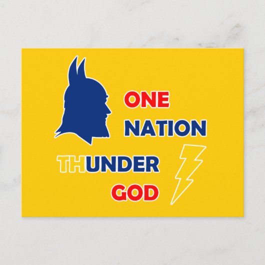 One Nation Thunder God Postkarte (Vorderseite)