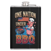 One Nation Under BBQ – Vintage Chef Grillmaster Flachmann (Rückseite)