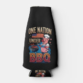 One Nation Under BBQ – Vintage Chef Grillmaster Flaschenkühler (Vorderseite)